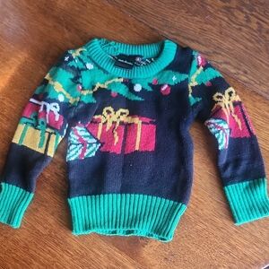 Festive Kids Sweater with Gift Design